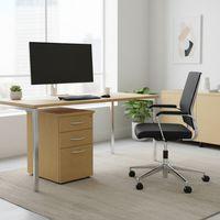 Caisson hauteur bureau Quatuor top profondeur 80 cm coloris hêtre - Image 4