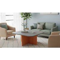 Table basse range-poufs Diabolo 100 x 100 cm Taupe/Hêtre - Image 4