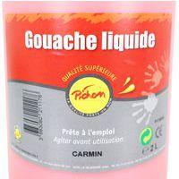 Flacon 2 litres gouache pichon avec bec verseur - carmin - Image 2