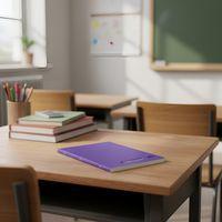 Cahier polypropylène 90g 96 pages seyes 17x22 cm - violet - Image 3