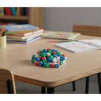 Dé à points en plastique - 100 pièces multicolores - Hope Education - Image 3