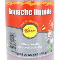 Flacon 1 litre gouache pichon avec bec verseur - sienne brulée - Image 4