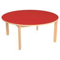 Table Lili ronde, plateau couleur, piétement bois hêtre - Image 2