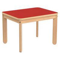 Table Lili rectangulaire, plateau couleur, piétement bois hêtre - Image 3