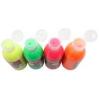 Assortiment 4 flacons 250 ml peinture pailletée fluo pichon - Image 2