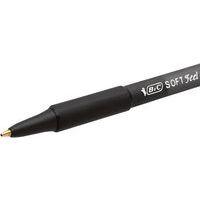 Stylo bille pointe moyenne rétractable “Soft Feel” Bic - noir - Image 2