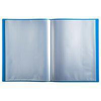 Reliure plastique 30 volets transparents A4 - Bleu - Image 4