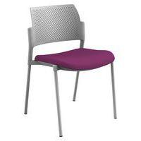 Chaise Kyos dos polypropylène gris assise tissu Sokoa - Image 5