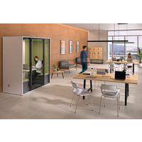 Table réunion cohésion avec bloc électrique pieds métal Buronomic - Image 2