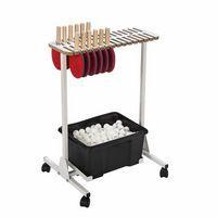 Chariot range raquettes de badminton et de tennis de table avec bac - Image 5