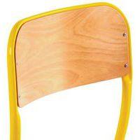 Chaise Atlas réglable appui sur table, dossier simple galbe, Jaune - Image 4