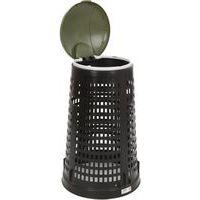 Poubelle ronde en plastique perforé Ruff 110L noir vert - Image 2