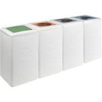 Poubelle circulaire BrickBin 65L Déchets organiques Blanc/ve - Image 2