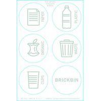Poubelle circulaire BrickBin 65L Papier Blanc/blue - Image 3