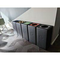 Poubelle circulaire BrickBin 65L Papier Noir/blue - Image 2