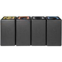 Poubelle circulaire BrickBin 65L Papier Noir/blue - Image 4