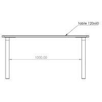 Table rectangle Filou 120x60 cm - Manutan Expert - Image 5