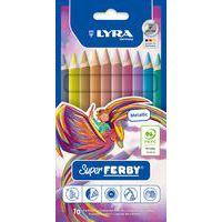Pochette 10 crayons de couleur métallisés gros module - Image principale