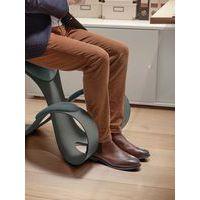 Siège assis debout Moon en résine Beige assise gris foncé - Image 2