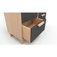 Meuble Filou  6 tiroirs sur pieds gris onyx - Image 2