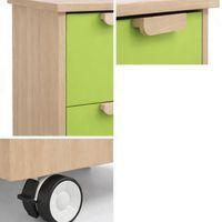 Meuble Filou  6 tiroirs sur roulettes vert pomme - Image 2