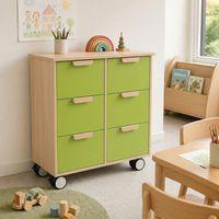 Meuble Filou  6 tiroirs sur roulettes vert pomme - Image 3