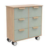 Meuble Filou 6 tiroirs sur roulettes vert opale - Image 2