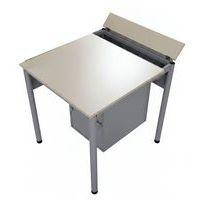 Table informatique Figura plateau mélaminé avec accès goulotte Manutan Expert - Image principale