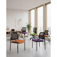 Chaise de bureau Ritz contact synchrone dossier résille coloris noir - Image 3