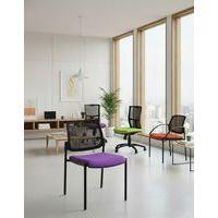 Chaise de bureau Ritz contact synchrone dossier résille coloris noir - Image 4
