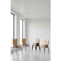Lot de 6 chaises Narval piètement gris alu coque hêtre - Image 4