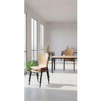Lot de 6 chaises Narval piètement gris alu coque hêtre - Image 3