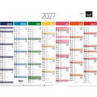 Lot de 10 Calendrier banque Arc en ciel - 43x33,5cm - 13 mois - 2027 - Quo Vadis - Image principale