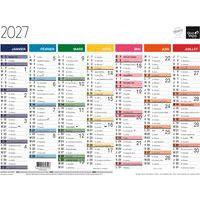 Lot de 10 Calendrier banque Arc-en-ciel - 27x21 cm - 13 mois - 2027 - Quo Vadis - Image principale