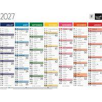 Lot de 10 Calendrier banque Arc-en-ciel - 27x21 cm - 13 mois - 2027 - Quo Vadis - Image 2
