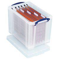 Bac de rangement plastique à couvercle clipsé 24L - Image 3