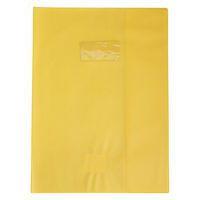 Protège-cahier grain cuir 20/100ème 24x32 cm jaune - Image principale