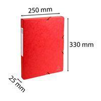 Boite de classement exabox carte lustrée dos 25 mm rouge - Image 3
