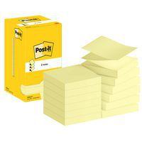 Bloc 100 feuilles Z-notes jaune 76 x 76 mm (lot de 12 blocs) - Image principale