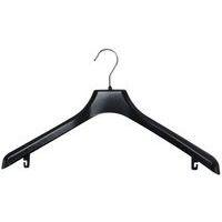 Lot de 10 cintres SJ45 en plastisque sans barre de pantalon noir - Image principale
