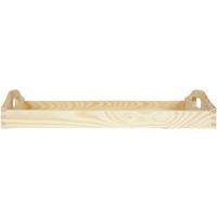 Plateau rectangulaire en bois à décorer 395 x 240 x 25 mm - Image principale