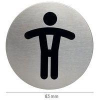 Plaque signalétique acier toilettes hommes - Image 3