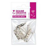 Broche argentée à décorer 27 mm (lot de 10) - Image principale