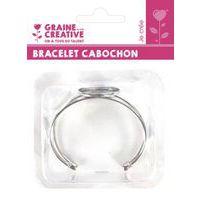 Bracelet rigide avec cabochon à décorer (lot de 10) - Image principale