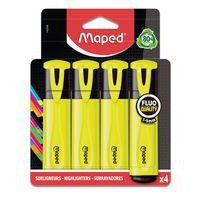 Gros fluo MAPED (Pochette de 4) - jaune - Image principale