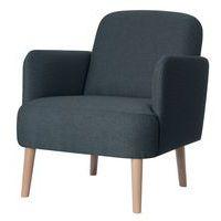 Fauteuil Duncan pied hêtre massif revêtement tissu polyester coloris Anthracite - Image 2