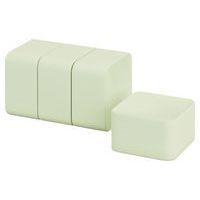 Poufs en mousse 40 x 23 x 40 cm - vert - lot de 4 - Image 2