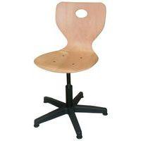 Chaise informatique Fidji piétement plastique coque bois - Image 5