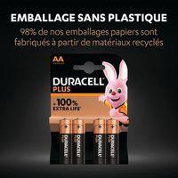 Pile alcaline AA/LR6 x4 DURACELL 100%PLUS - Image 2