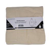Lot tabliers adulte coton 100g/m² - 65x90 cm - 5 pcs - écru - Image principale